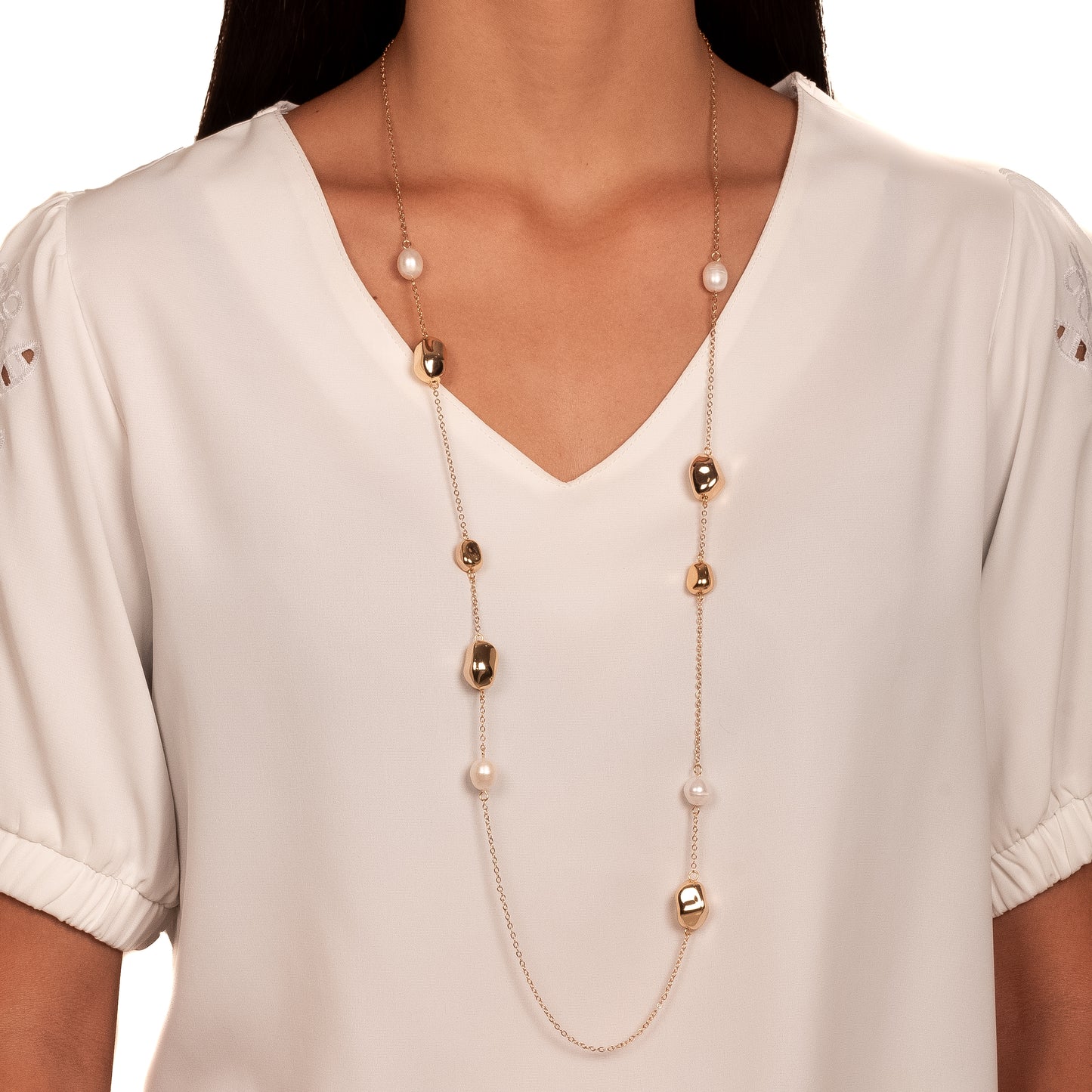 Tania Pearl Long Necklace